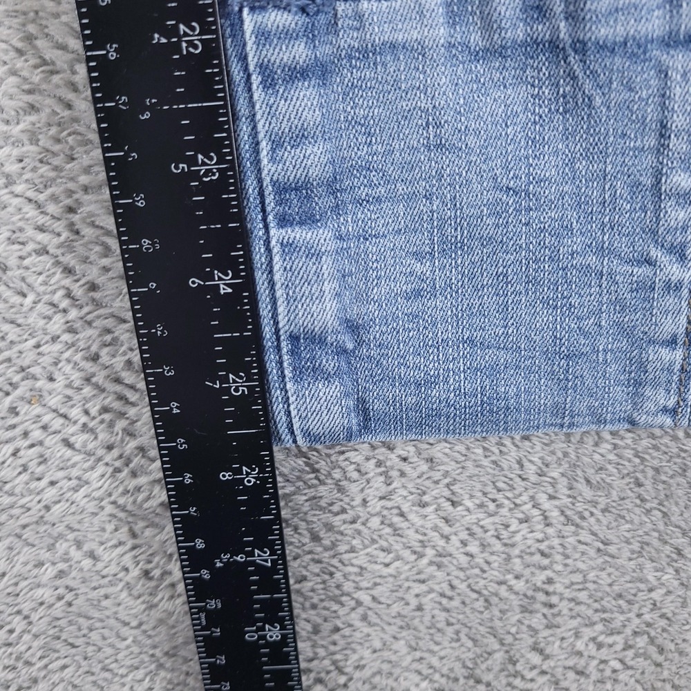 Democracy Jeans Womens 4 Blue High Rise Straight Cuffed Ab Solution Stretch - Picture 7 of 9